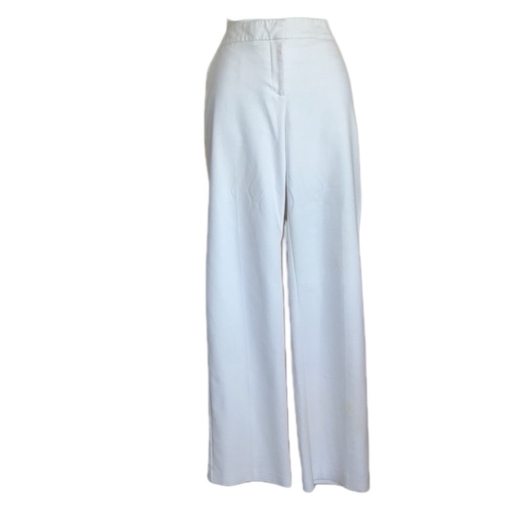 Chico's pants, Women's 10, White straight leg, flat front. EUC